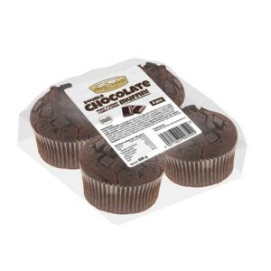 AUNT MABELS DOUBLE CHOCOLATE MUFFINS 4PCK 400G