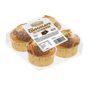AUNT MABELS MILK CHOCOLATE MUFFINS 4PCK 400G