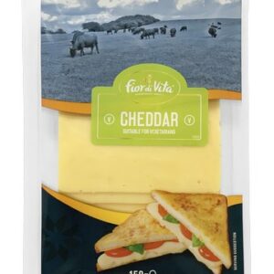 FIOR DI VITA VEGETARIAN CHEDDAR SLICES 150G