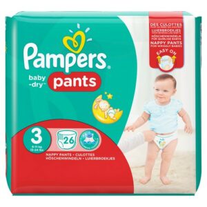PAMPERS CARRY PACK BABY DRY PANTS 3 MIDI X26