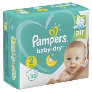 PAMPERS CARRY PACK BABY DRY 2 MINI X33