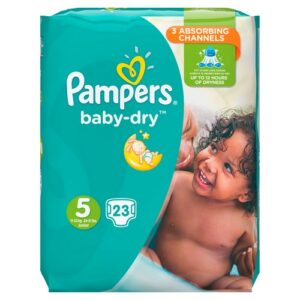 PAMPERS CARRY PACK BABY DRY 5 JUNIOR X23