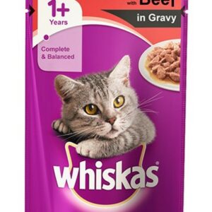 WHISKAS POUCH BEEF IN GRAVY 100G