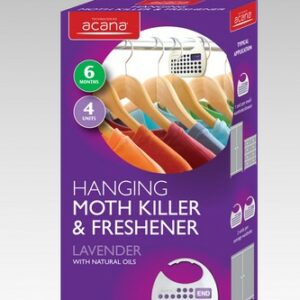 ACANA HANGING MOTH KILLER & FRESHENER LAVENDER X4