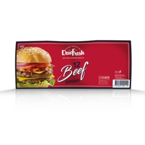 DEW FRESH BEEF BURGERS X12 680G