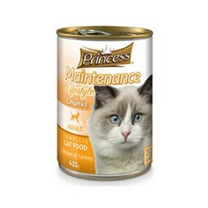 PRINCESS CAT FOOD ADULT MAINTENANCE LIFESTYLE CHICKEN & TURKEY CHUNKS 415G