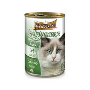 PRINCESS CAT FOOD ADULT MAINTENANCE LIFESTYLE RABBIT CHUNKS 415G