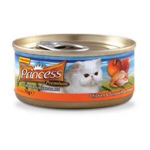 PRINCESS PREMIUM CAT FOOD CHICKEN & TUNA WITH PUMPKIN 70G