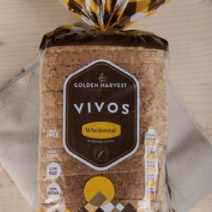GOLDEN HARVEST VIVOS BROWN UNSALTED BREAD 450G