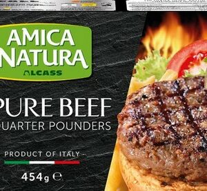 AMICA NATURA 4 QP BEEF BURGER 75C OFF 454G
