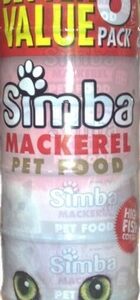SIMBA CAT FOOD PATE MACKAREL 6X170G