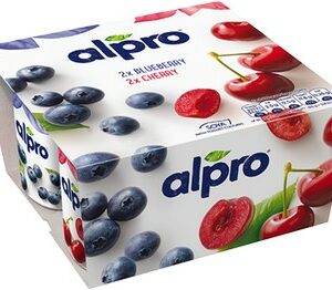 ALPRO YOGURT BLUEBERRY & CHERRY 4X125G