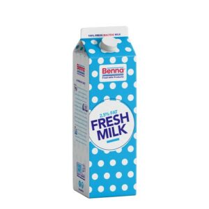 BENNA MILK 2.5% FAT 1L