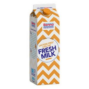 BENNA MILK LACTOSE FREE 2.5% FAT 1L