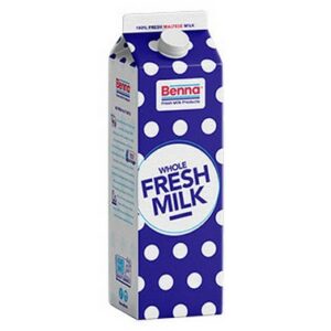 BENNA WHOLE MILK 3.5% FAT 1L