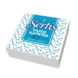 SERTIS NAPKINS WHITE 1PLY X100
