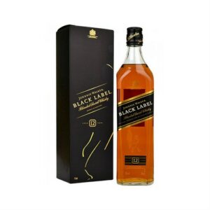 JOHNNIE WALKER BLACK LABEL 12 YEARS OLD WHISKY 70CL