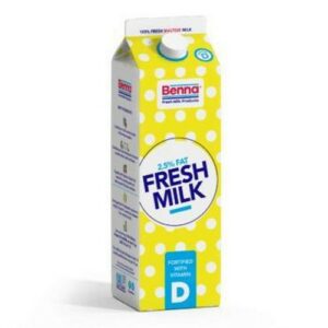 BENNA VITAMIN D MILK 2.5% FAT 1L