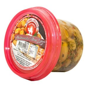 CAMEL BRAND SCHIACCATE OLIVES IN SUNFLOWER OIL 250G