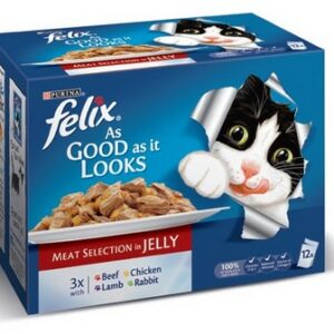 PURINA FELIX MEAT SELECTION IN JELLY 12X100G