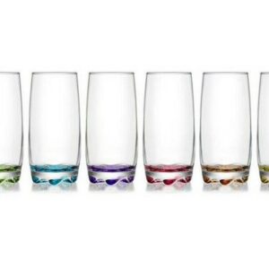 LAV ADRORA LONG DRINK GLASS 390ML COLOURED BASE (HOME)