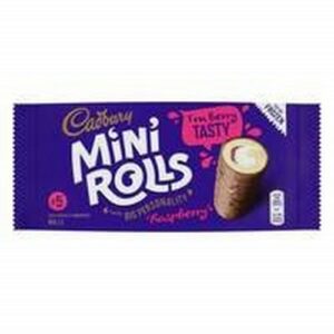 CADBURY RASP MINI ROLLS 5X28G