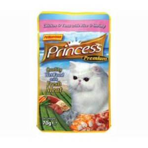 PRINCESS CHICKEN RICE & TUNA KITTEN 70G